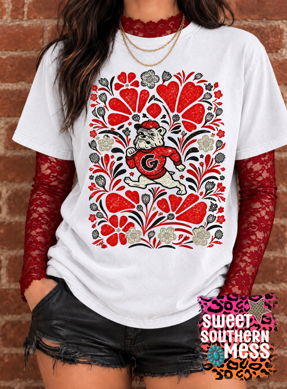 Floral Georgia Bulldogs-Digital Only
