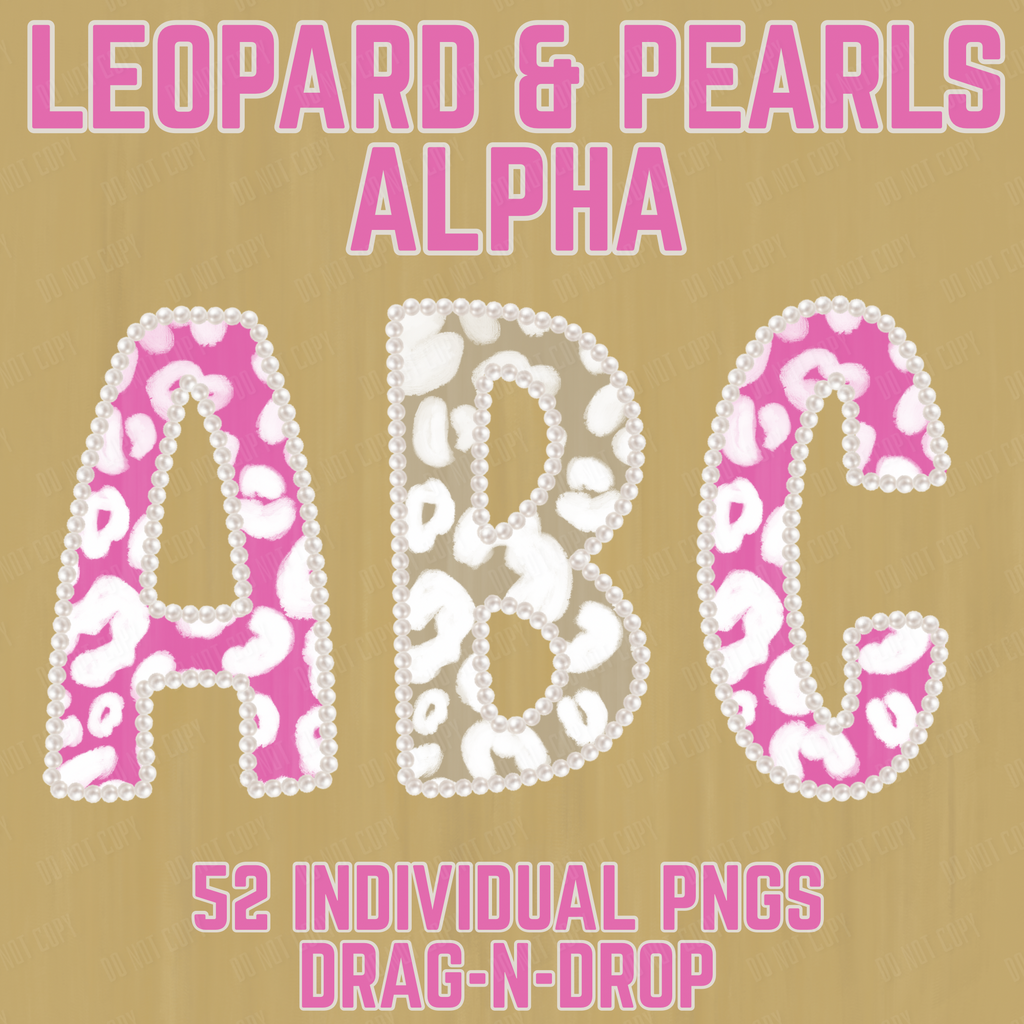 Leopard & Pearls Alpha - DIGITAL ONLY