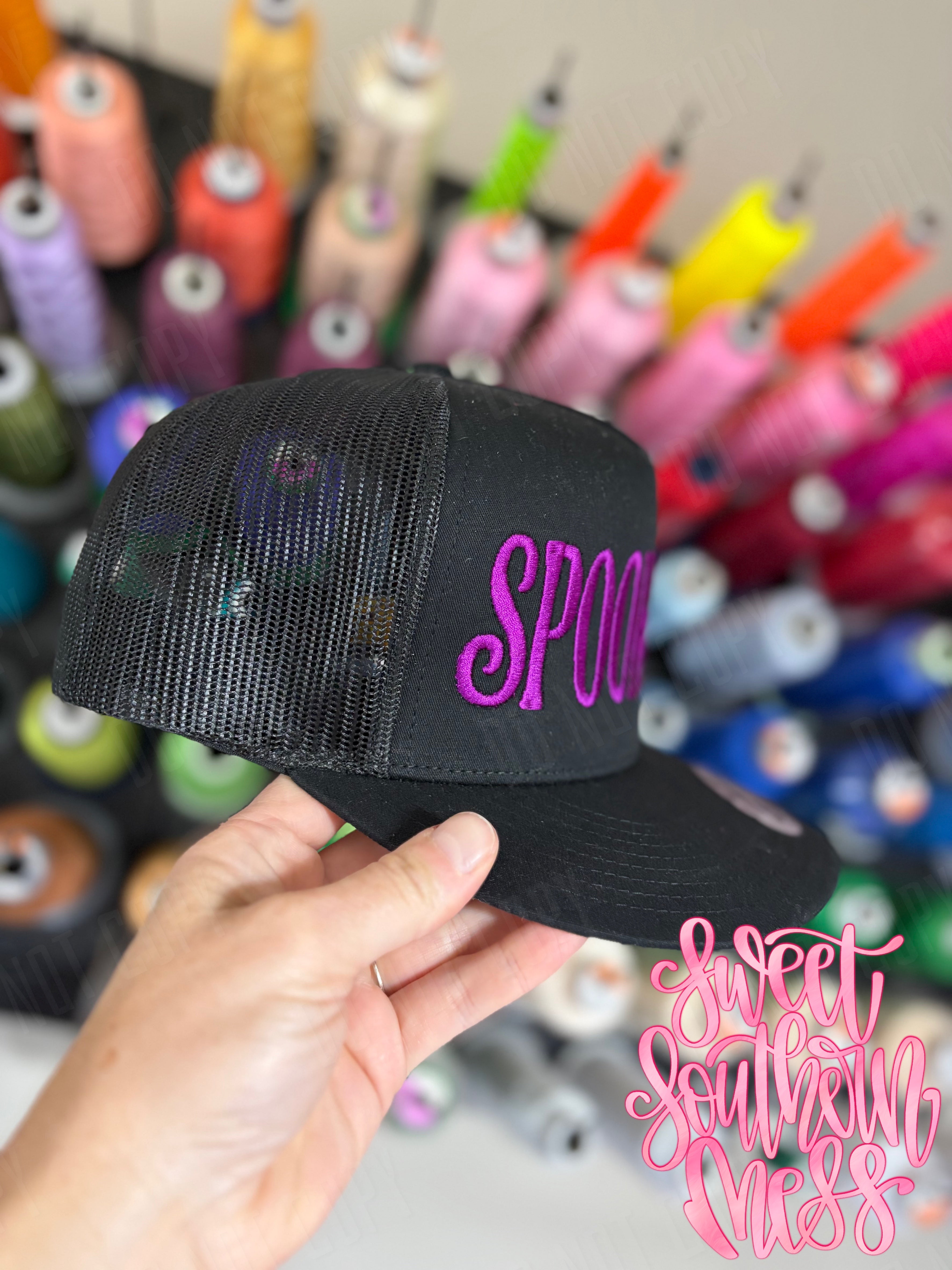 Spooky Girl Embroidered Hat