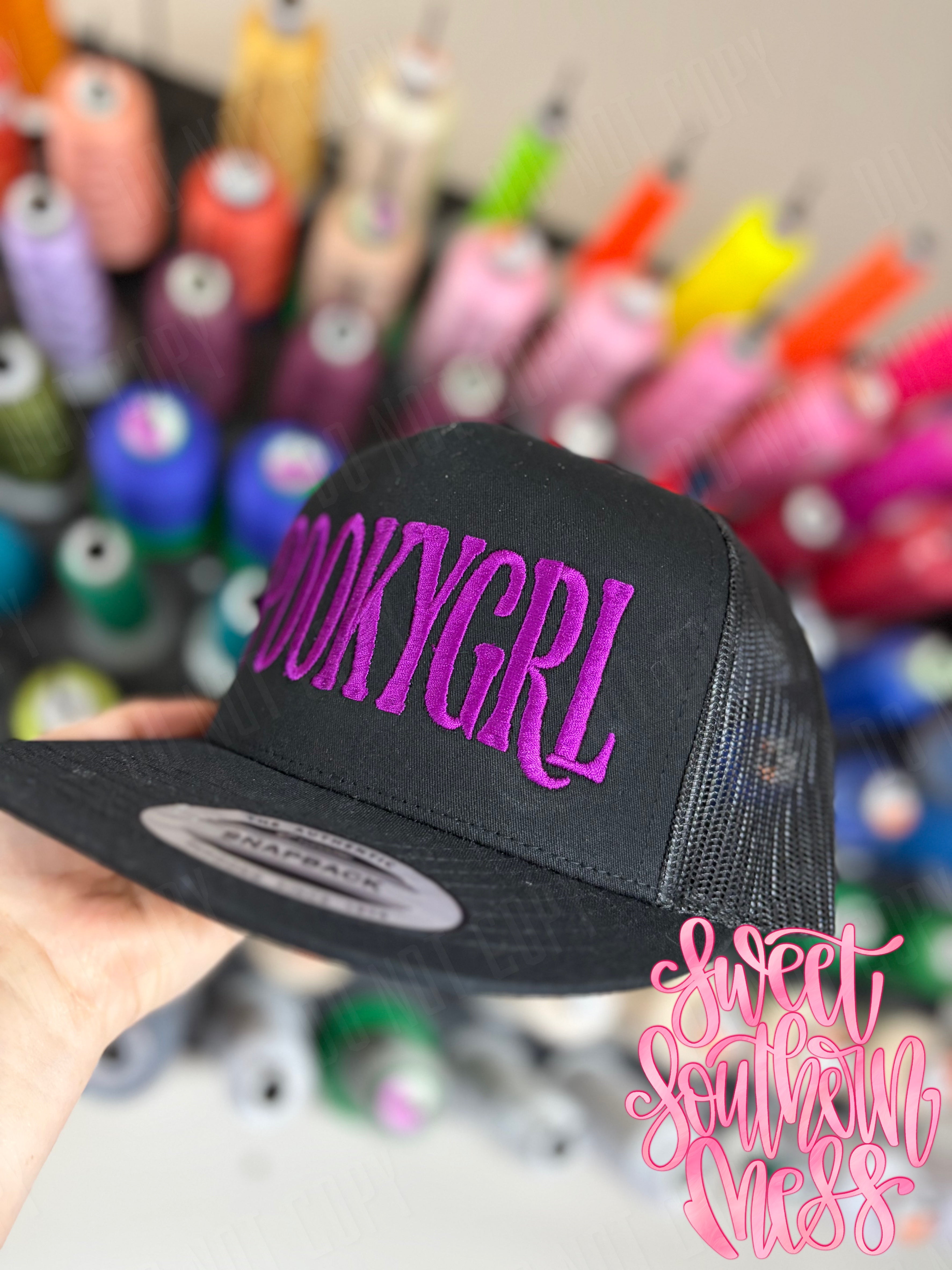 Spooky Girl Embroidered Hat