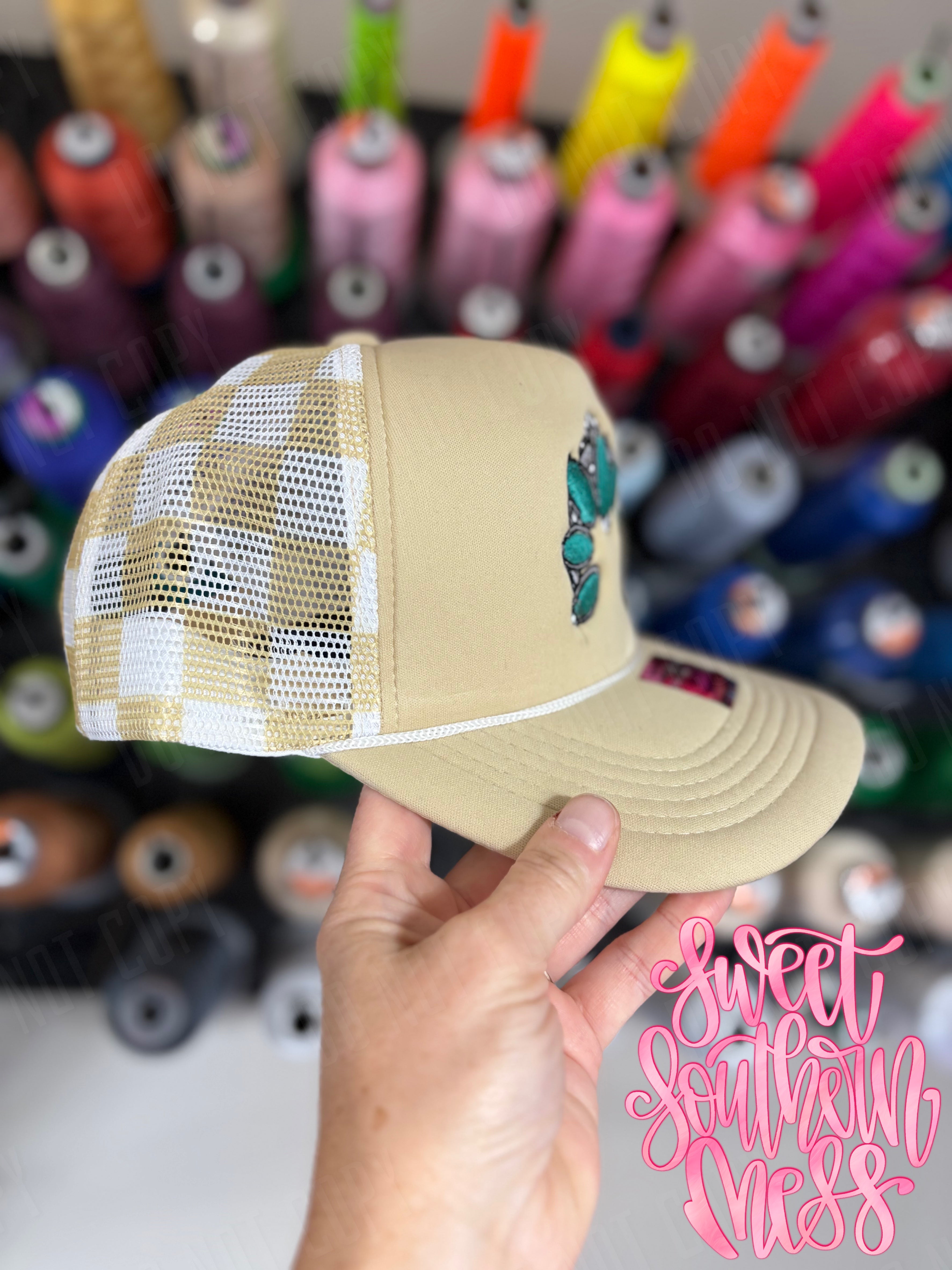 Western Embroidered Foam Trucker Hat