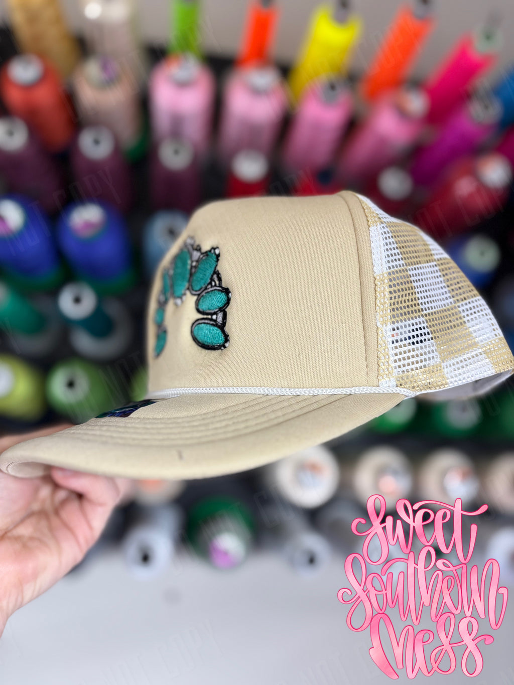 Western Embroidered Foam Trucker Hat