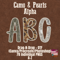 Camo & Pearls OTF + Drag-N-Drop; 3 Sets/78 PNGs/Alpha